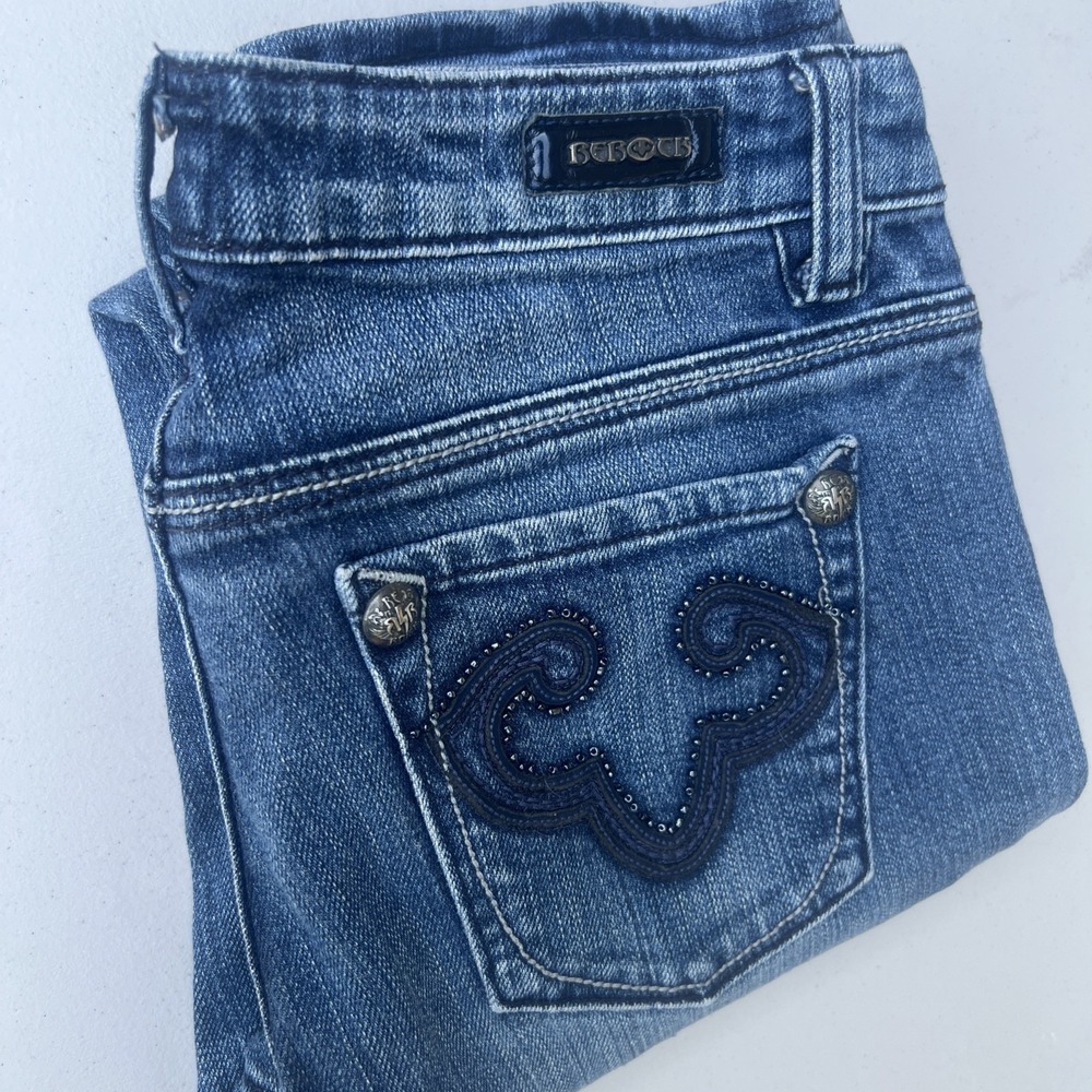 ReRock By Express Skinny Jeans Womens 28 Blue Stretch Denim Embroidered Pockets